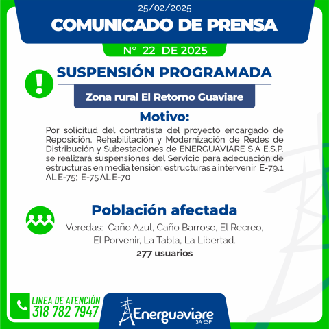 COMUNICADO DE PRENSA # 22_A