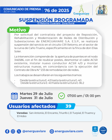 COMUNICADO 76 DE 2025