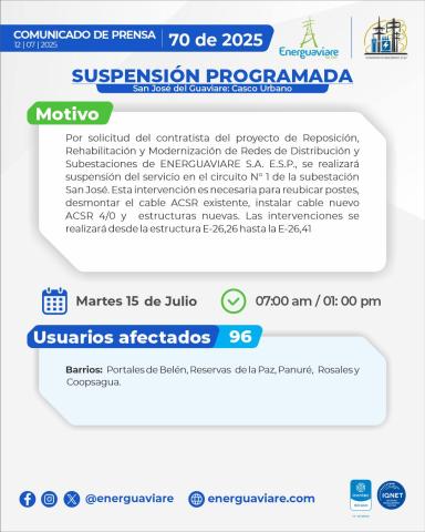 COMUNICADO 70 DE 2025