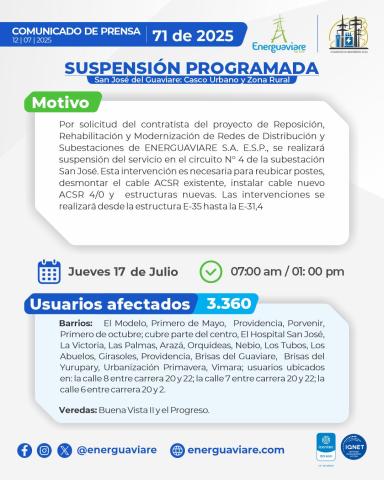 COMUNICADO 71 DE 2025