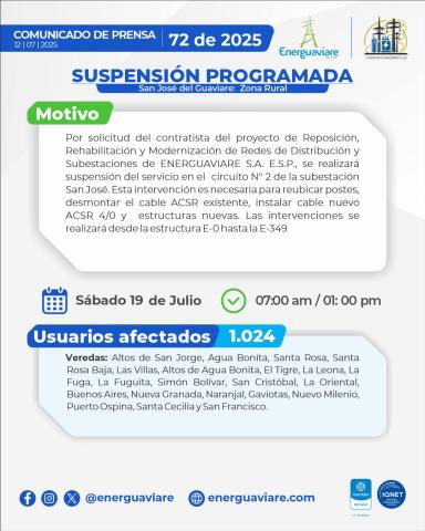 COMUNICADO 72 DE 2025