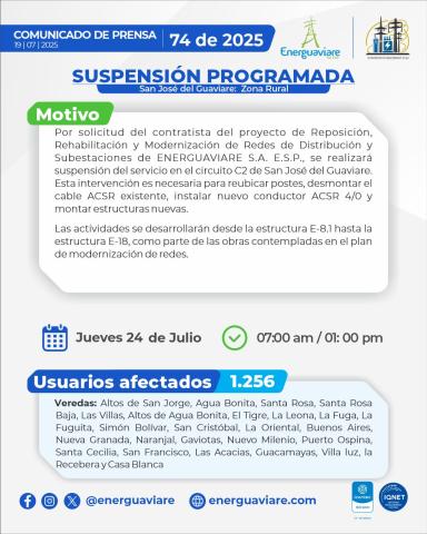 COMUNICADO 74 DE 2025