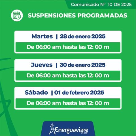 COMUNICADO 10 DE 2025 _ HORARIO