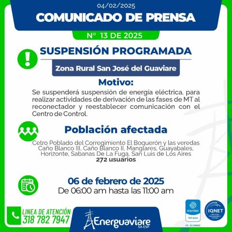 COMUNICADO 13 DE 2025