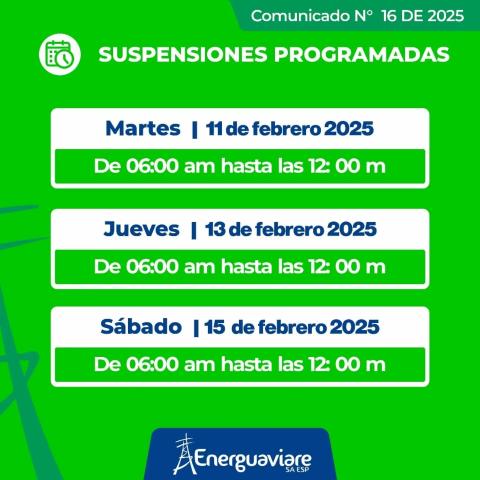 COMUNICADO 16 DE 2025 _ HORARIO