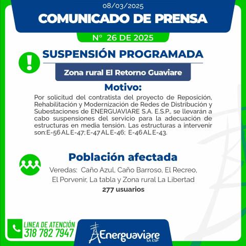 COMUNICADO 26 DE 2025