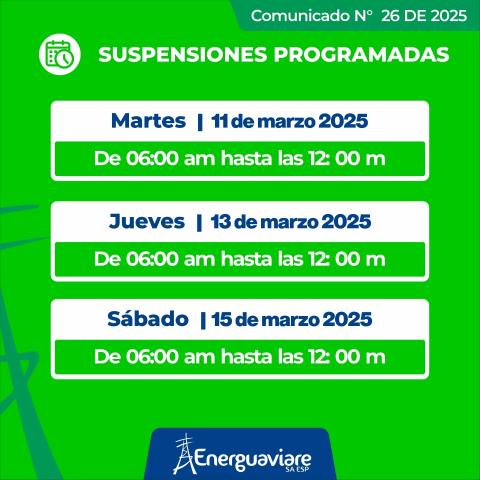 COMUNICADO 26 DE 2025 - HORARIO