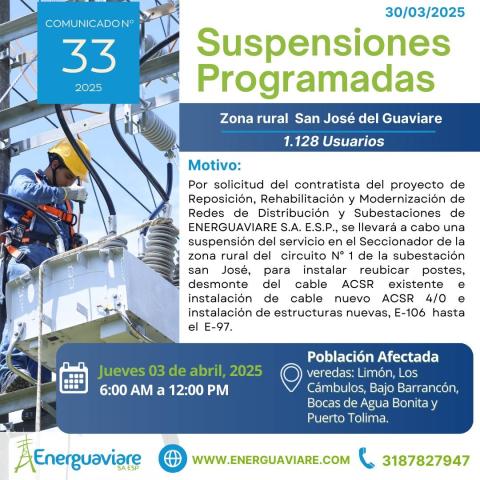 COMUNICADO 33 DE 2025