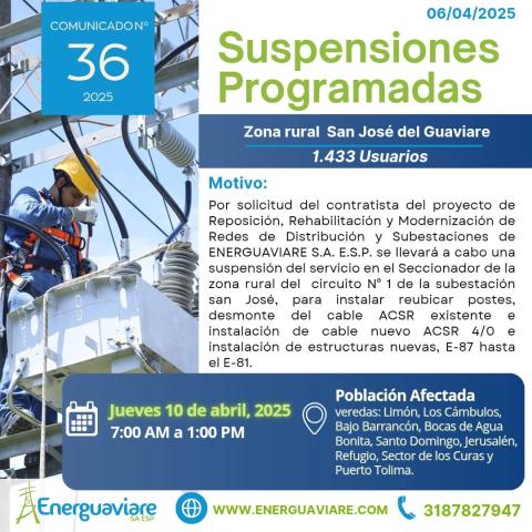 COMUNICADO 36 DE 2025