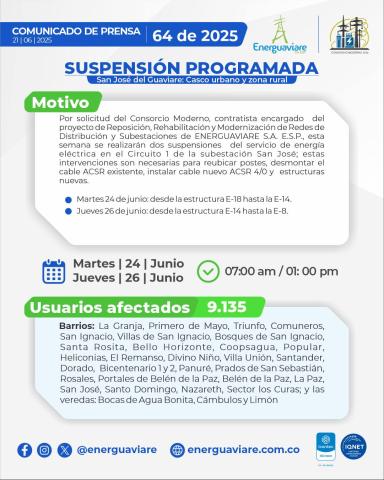 COMUNICADO 64 DE 2025